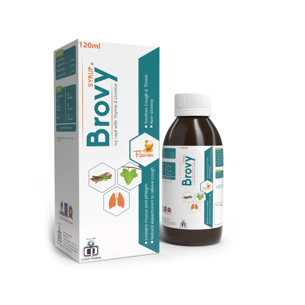 BROVY: Syrup Beat Coughs and Colds with Breath Easy Again.
