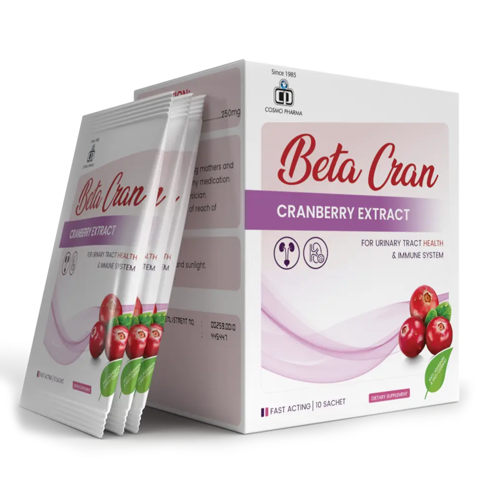BETACRAN: Urinary Trouble?  Feel Better Fast Betacran Sachet.