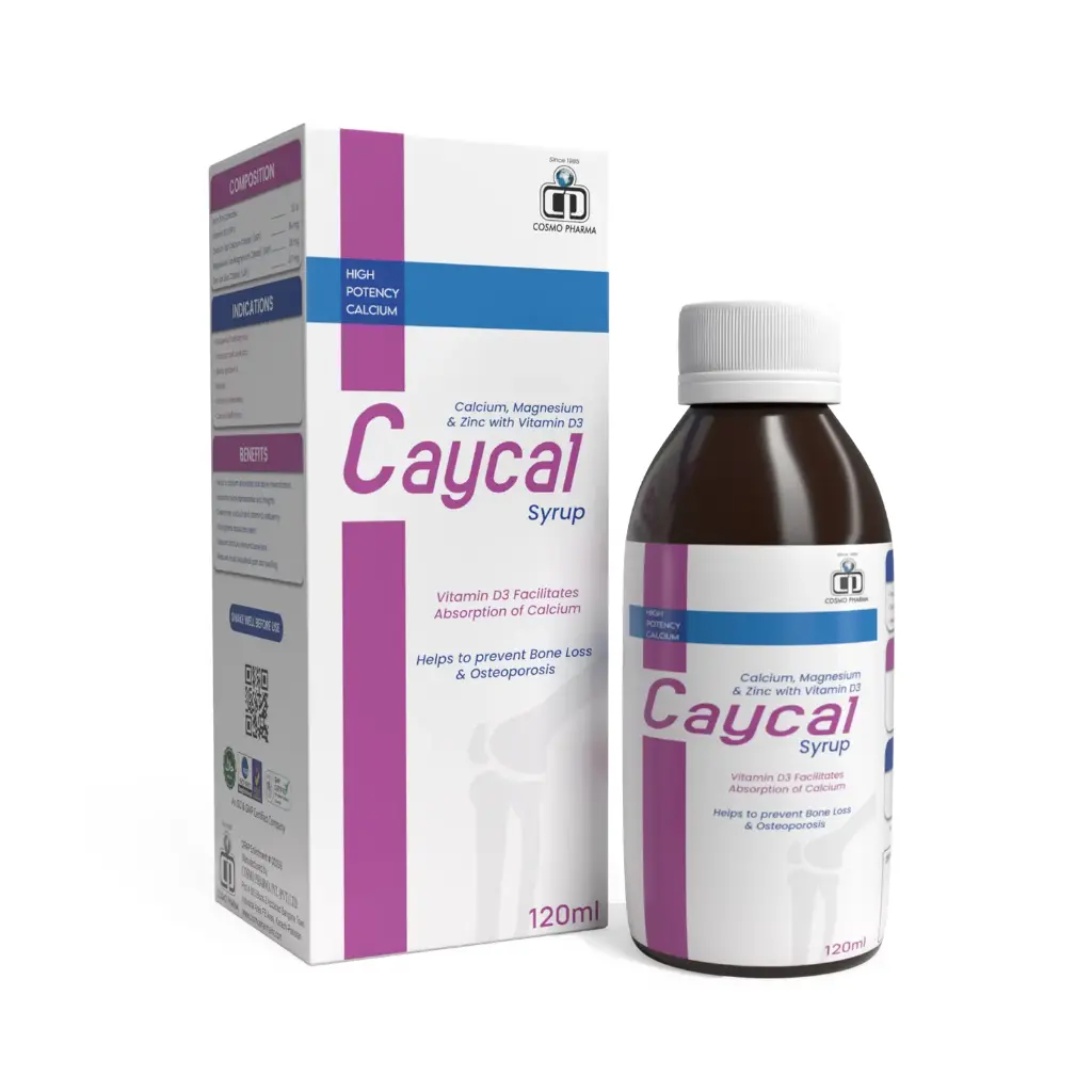 Caycal-D کیلشیم، میگنیشیم اور وٹامن D3 شربت – 120 ملی لیٹر