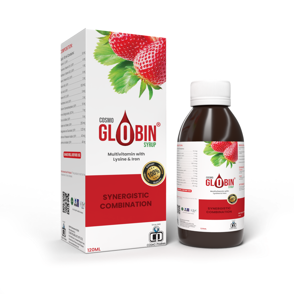 Cosmo Globin — شراب متعدد الفيتامينات والمعادن – 120 مل