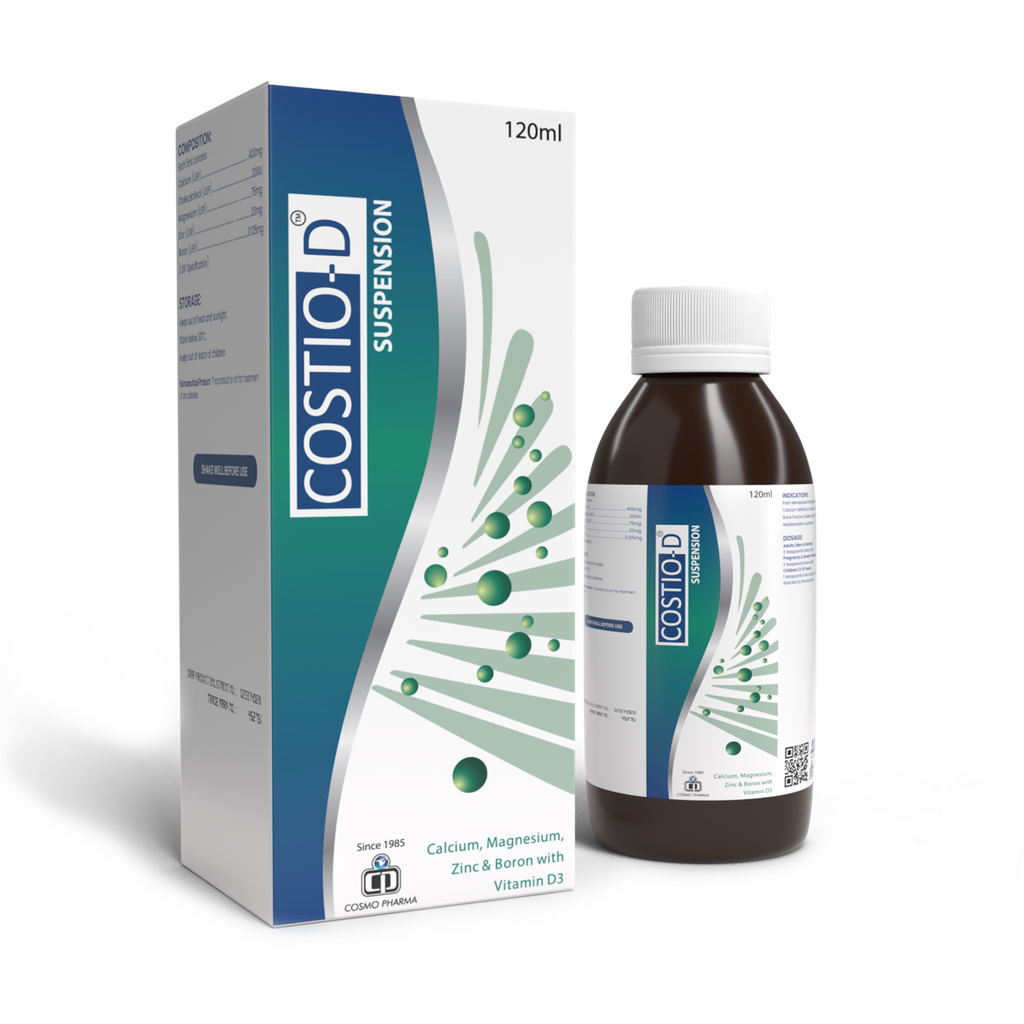 Costio-D Calcium & Vitamin D3 Suspension – 120 ml