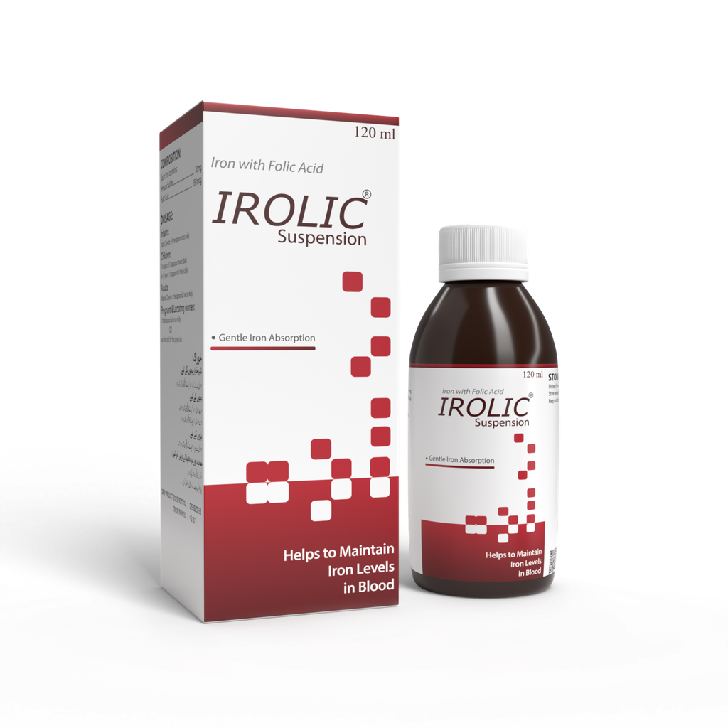 Irolic Iron & Folic Acid Suspension – 120 ml