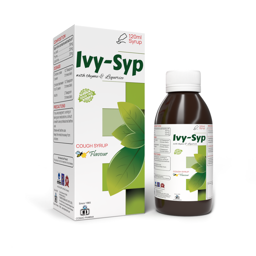 IV-SYP — شراب أوراق اللبلاب والزعتر وعرق السوس – 120 مل