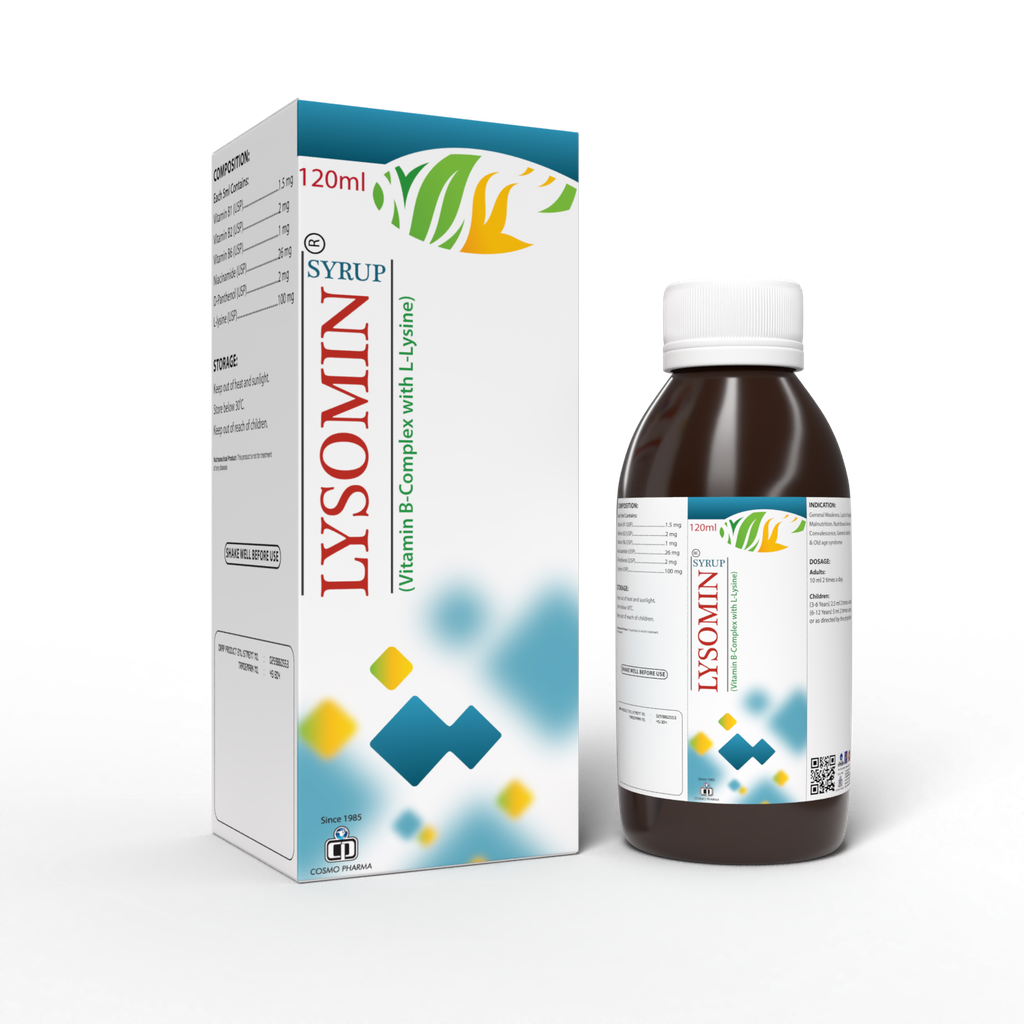 Lysomin Lysine & B-Vitamin Syrup – 120 ml