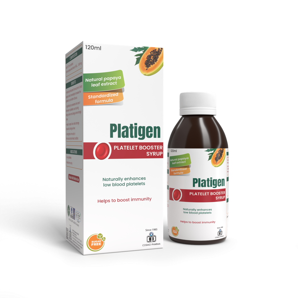 Platigen — شراب مستخلص أوراق البابايا – 120 مل