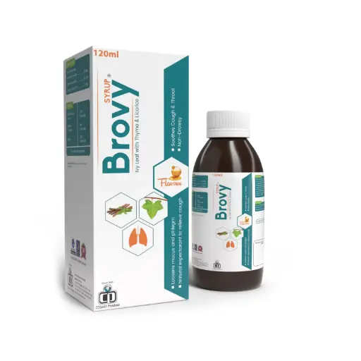 BROVY: Syrup Beat Coughs and Colds with Breath Easy Again.
