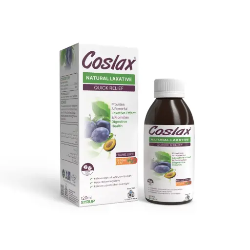 Coslax Syrup: Natural, Effective Relief from Constipation.